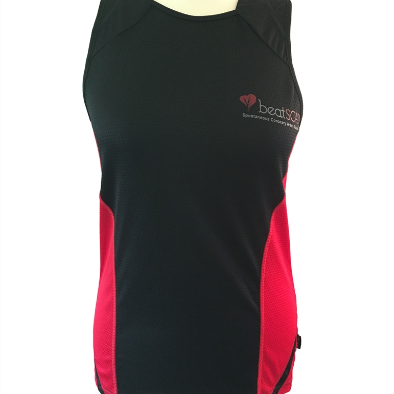 Red and black running vest