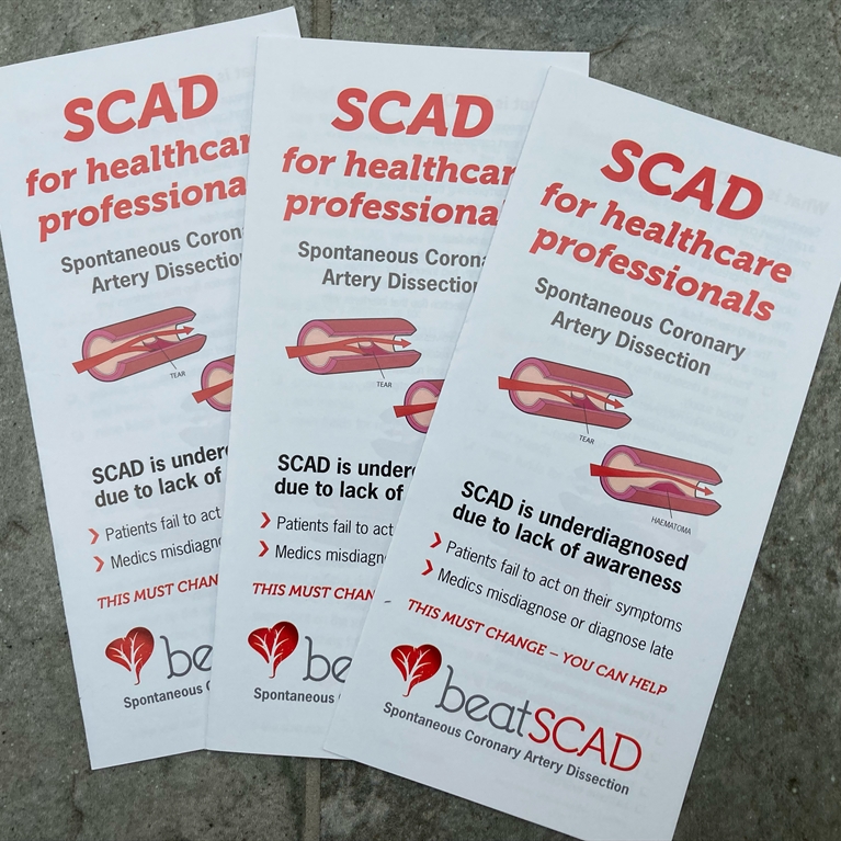 SCAD for healthcare professionals leaflet