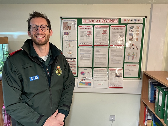 Beat SCAD posters displayed in ambulance station ‘clinical corner’