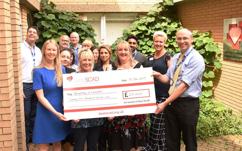 Beat SCAD donates £25K to Leicester SCAD research