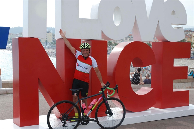 David cycles more than 1,100 miles