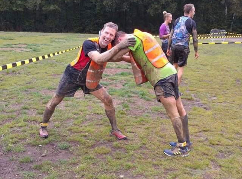 SCAD survivor’s husband and friend tackle Mud Masters to raise money for Beat SCAD