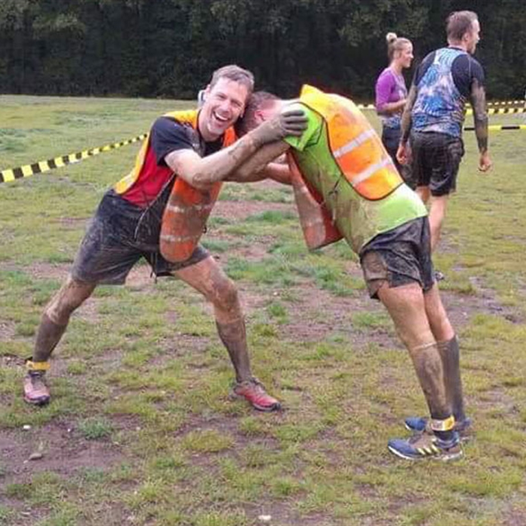 SCAD survivors husband and friend tackle Mud Masters to raise money for Beat SCAD