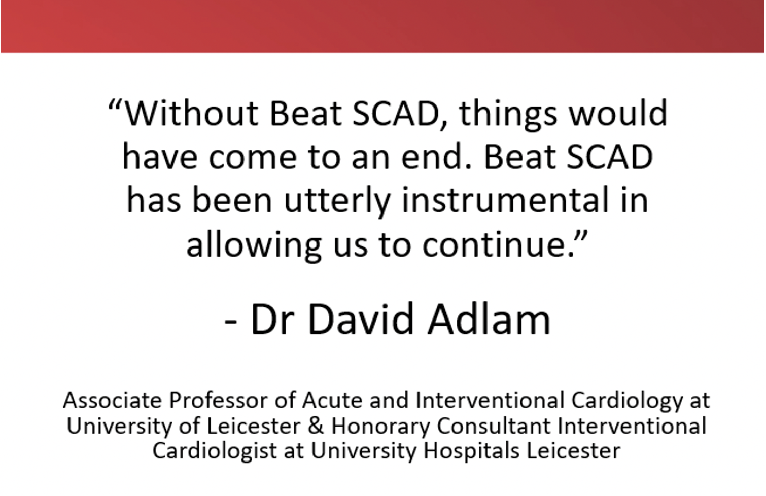 Dr Adlam quote