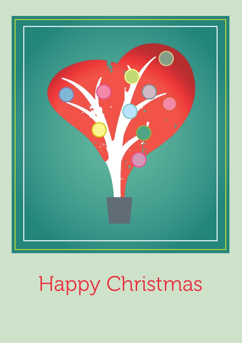 Heart Tree Christmas card