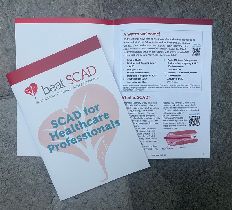 SCAD for healthcare professionals booklet